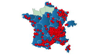 Carte de France des points de vente France Matériaux